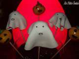 Cake pops citrouilles et fantômes d'Halloween