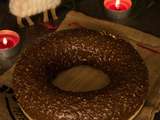 Gâteau noisette/chocolat noir & son glaçage rocher