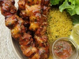 Brochettes de poulet sucrée salée lo